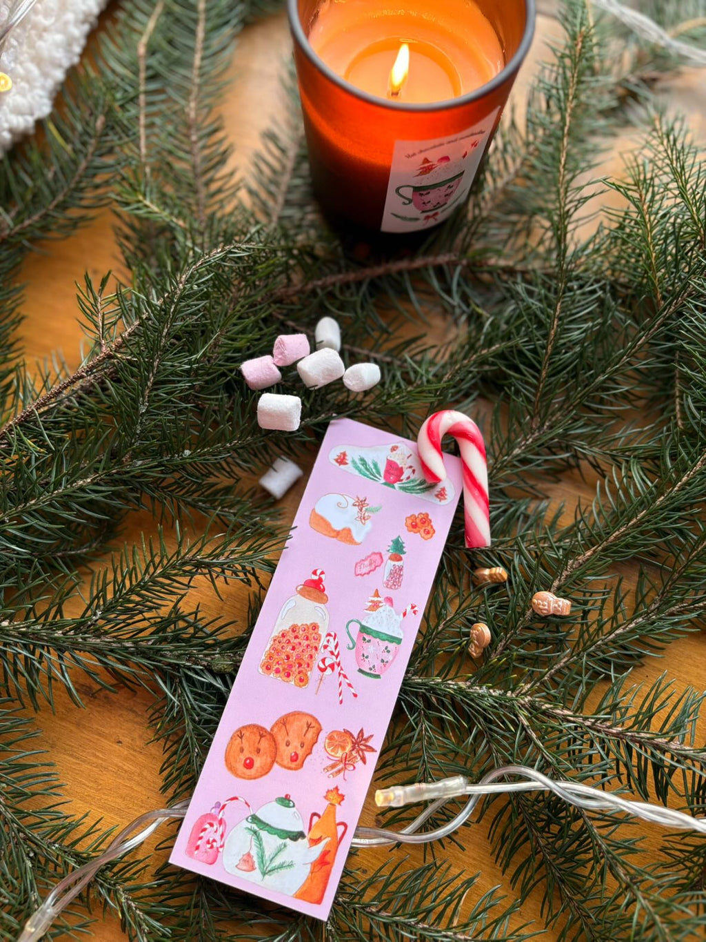 Marque-page illustré "The North Pole's sweets"
