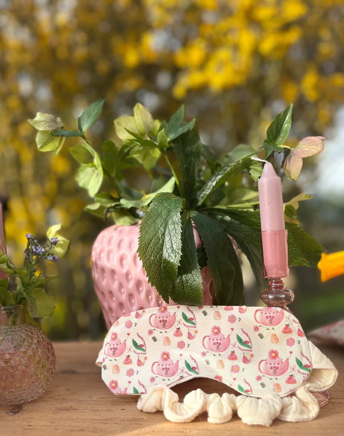 Masque de nuit - Tissu "Tea time in England" 🫖