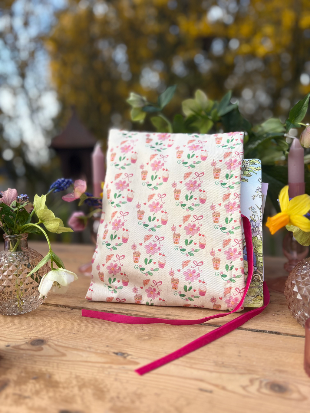Pochette à livres - Tissu "Bloom & Bakery" 🍰