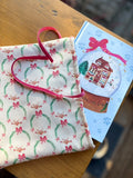 Pochette à livres doublée "Comète le renne du Père Noël"