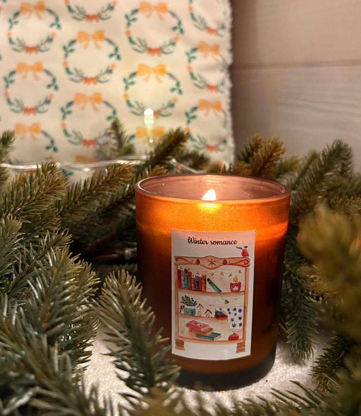 Bougie littéraire "Winter romance"